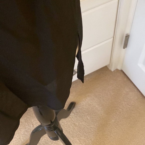 Black silk beaded tunic. Maternity friendly - Picture 3 of 5